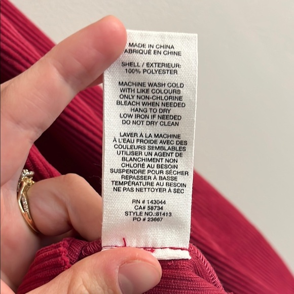 NWT Avec Les Filles Berry Pink Button Down Shacket Jacket Top Size L - Picture 3 of 7